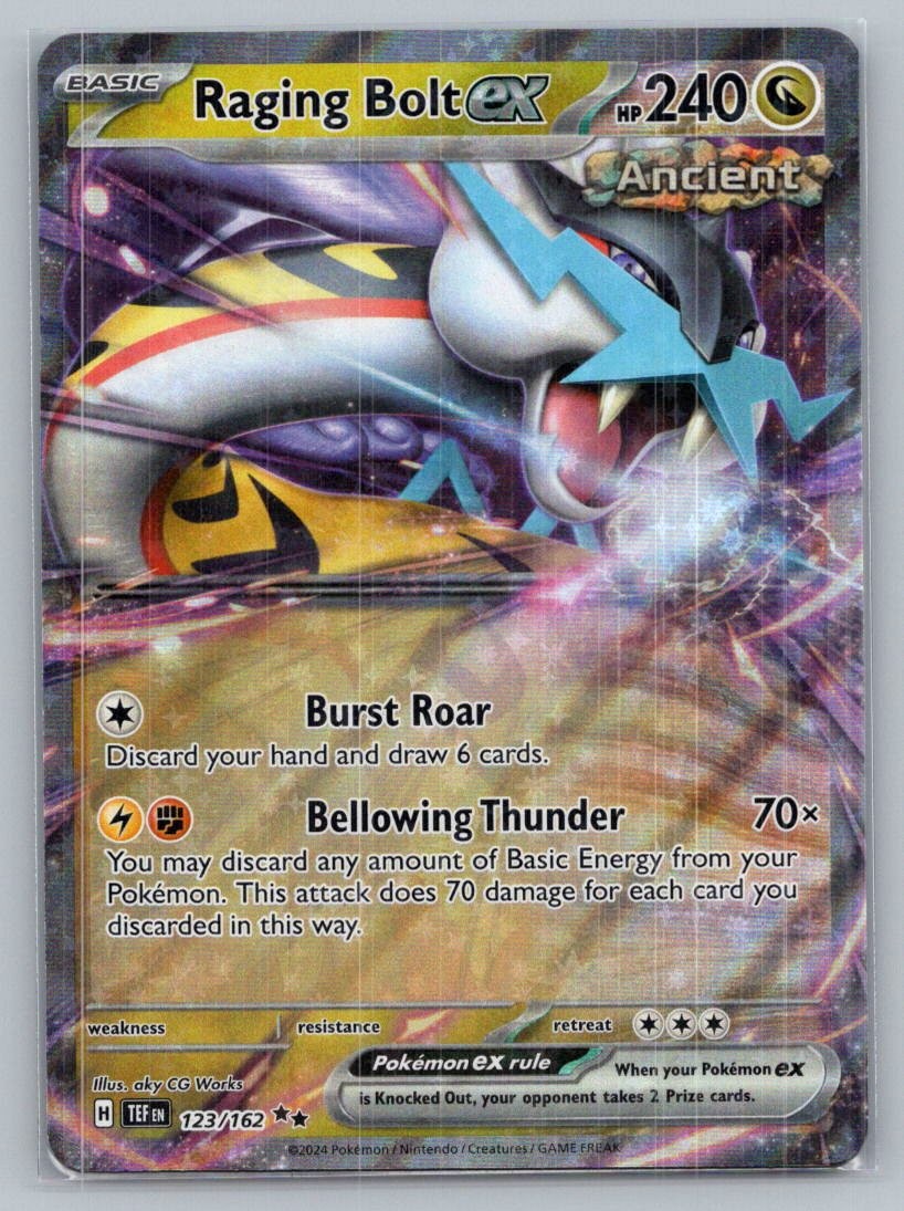 Raging Bolt ex - 123/162 SV05: Temporal Forces Holo Double Rare NM