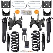 57 Front Rear Lowering Shock Kit For Chevy Silverado Gmc Sierra 88-98