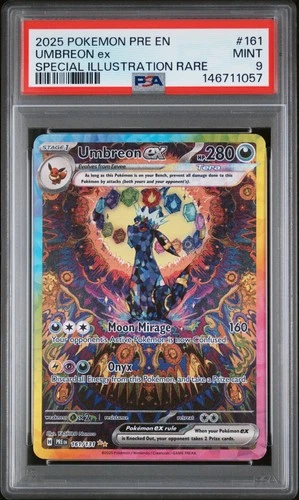 2025 POKEMON PRISMATIC EVOLUTIONS SPECIAL ILLUSTRATION RARE UMBREON EX PSA 9