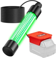 LED Underwater Fishing Light Compatible with for Milwaukee 18V Battery, 1300 Lum
