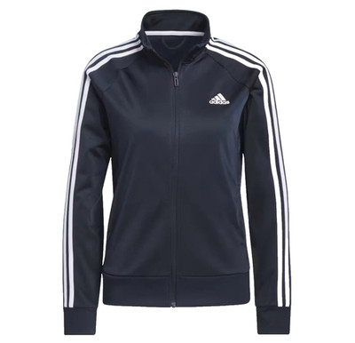 adidas Primegreen Essentials Warm-Up 3-Stripes Track Jacket Women's L Legend Ink