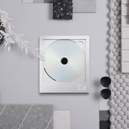 KM5 Instant Disk Audio CP1 Bluetooth CD Player Silver CD Jacket