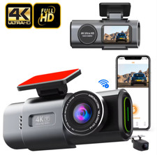 4K Dual Dash Cam WiFi HD Car Dash Cam Front and Rear Mini Hidden Dash Camera