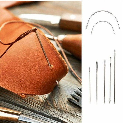 Awl Wood Waxed Craft Drilling Set Needles Thread Tools Leather Repair Sewing - Picture 12 of 12