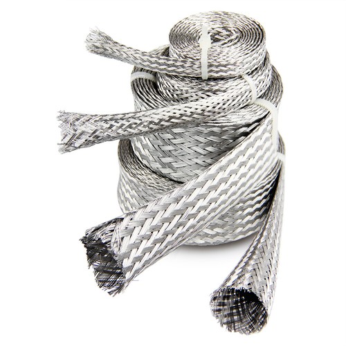 8090 Stainless Steel Flex-Braid Hose Sleeve Kits Red Cover Radiator Heater Hose - Picture 12 of 12