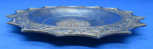 Silver plate electroplate vintage Arts & Crafts antique small alms dish platter - Picture 3 of 9