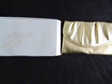 1960s Avon Polished Gold Evening Bag- Clutch - MIB-Metallic Gold- ELEGANT- SALE