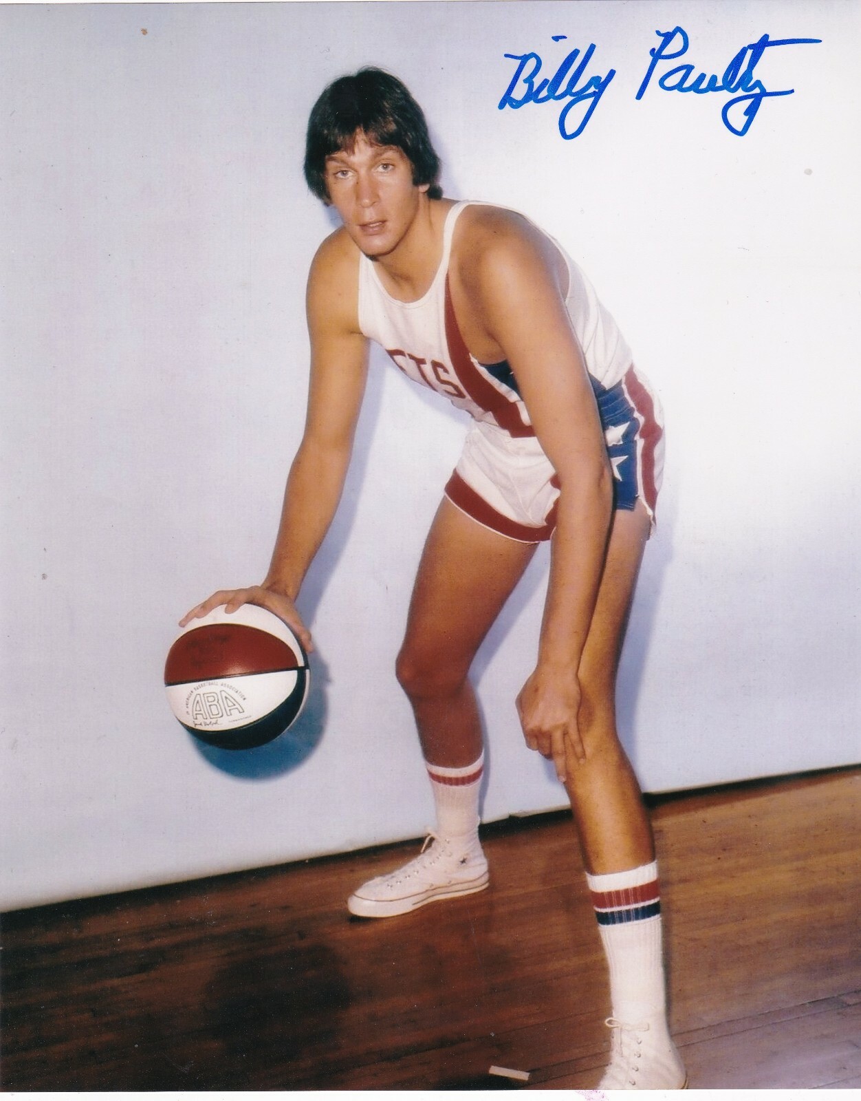 BILLY PAULTZ NEW JERSEY NETS ACTION SIGNED 8x10 