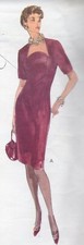 Vogue Pattern 2766 Oscar de la Renta Fitted Dress Sz 14,16,18 Uncut FF Easy