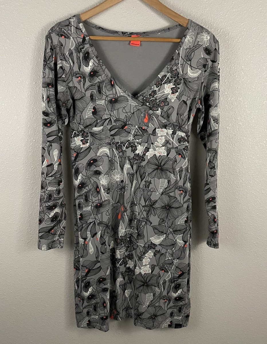 【HI FI FNK】Flower Printed Longsleeve Women Retro Cross Graphic Ribbed Grunge Tops Y2K Round-Neck
