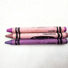Vintage Crayola Crayons Binney  Smith Lot Orchid Mauvelous Wisteria