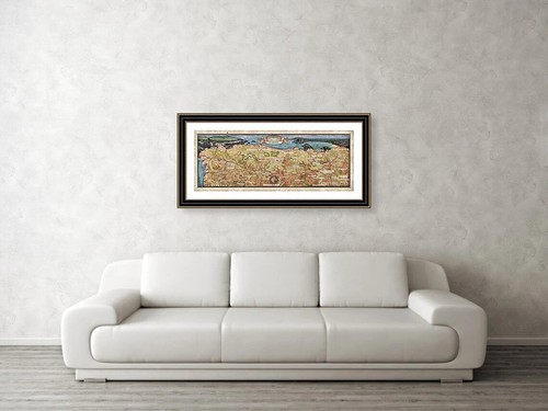 Cartel de impresión artística mapa del Camino de Santiago decoración de pared regalo de viaje ~ envío gratuito - Imagen 5 de 6