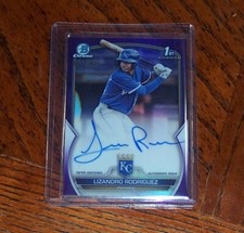 2023 Bowman Chrome LIZANDRO RODRIGUEZ Auto PURPLE REFRACTOR Rookie RC # 72/250