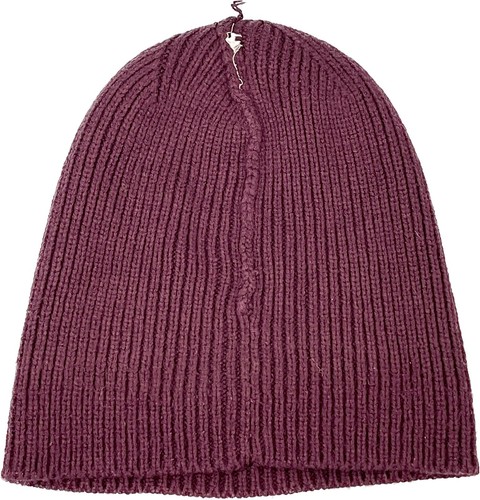 Vans Off The Wall Maroon Burgundy One Size Ribbed Knit Beanie Hat Skater No Tag - Picture 6 of 6