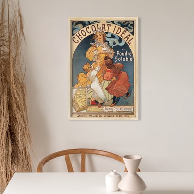 1897 'Chocolat Ideal | Authentic Alphonse Mucha Poster | Art Nouveau Masterpiece