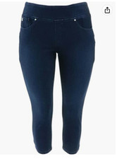 Belle by Kim Gravel - Flexibelle Light Cropped Jeggings Jeans - Dark Indigo