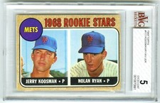NOLAN RYAN & J. KOOSMAN~1968 TOPPS BVG-5 (EX) BECKETT/BGS MLB ROOKIE RC CARD#177