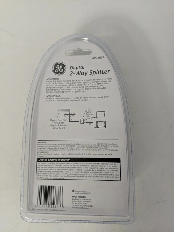 GE DIGITAL 2-WAY SPLITTER  ULTRA PROGRADE AV22677 - Image 4 of 4