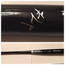 JORGE MATEO SIGNED RAWLINGS BASEBALL BAT OAKLAND ATHLETICS A'S COA