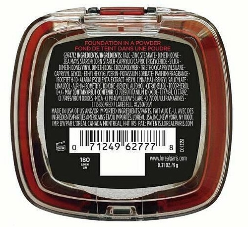 Base en polvo Loreal infalible 180 lino 24 horas uso fresco completo mate - Imagen 2 de 3