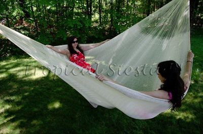 NEWJUMBO XXXL OFF  WHITE COTTON Mayan Mexican Hammock 