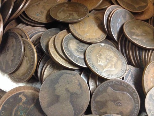 BULK ENGLISH OLD PENNY COINS CHOOSE HOW MANY FROM 1860 TO 1967 - Picture 1 of 1