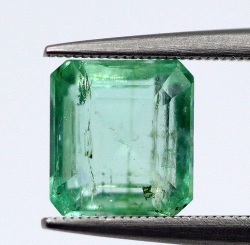 100% Earth Mined Panjshir Natural Emerald 6 mm Square Cut Loose Gemstone 1.62 Ct - Picture 3 of 9