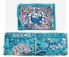 Vera Bradley Peacock Garden 2 pc Combo Clear Cosmetic & Flat Iron Case (New) $84 — photo 1