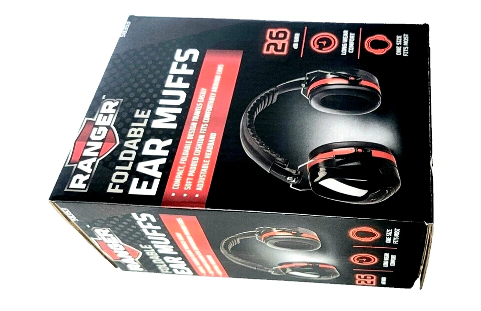 Manguitos orejeras plegables compactos Ranger 26 db NRR Foto 4 de 4