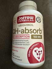 Jarrow Formulas Ubiquinol COQ10 Softgels - 120 Count - Exp 2028