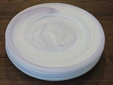 6 Portmerion Dusk  Dawn Glass Flared Bowl Frosted Pink Swirl 4x 31cm & 2x 30cm