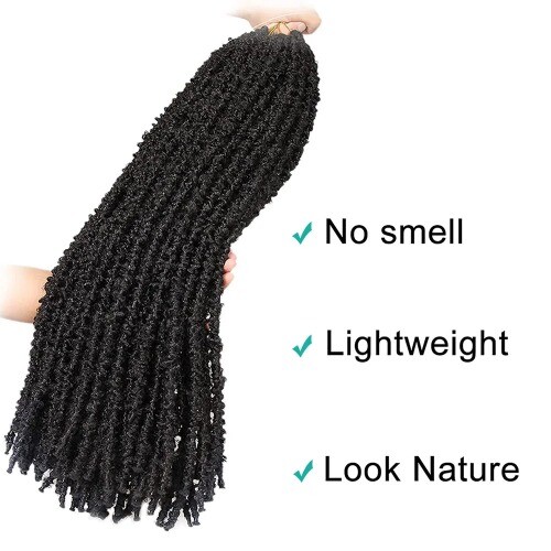 24 36 Inch Distressed Butterfly Locs Crochet Hair Long Braids Pre Looped Goddess - Picture 17 of 25