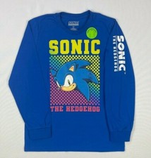 NEW Boy's Youth Sonic The Hedgehog Long Sleeve Shirt XL