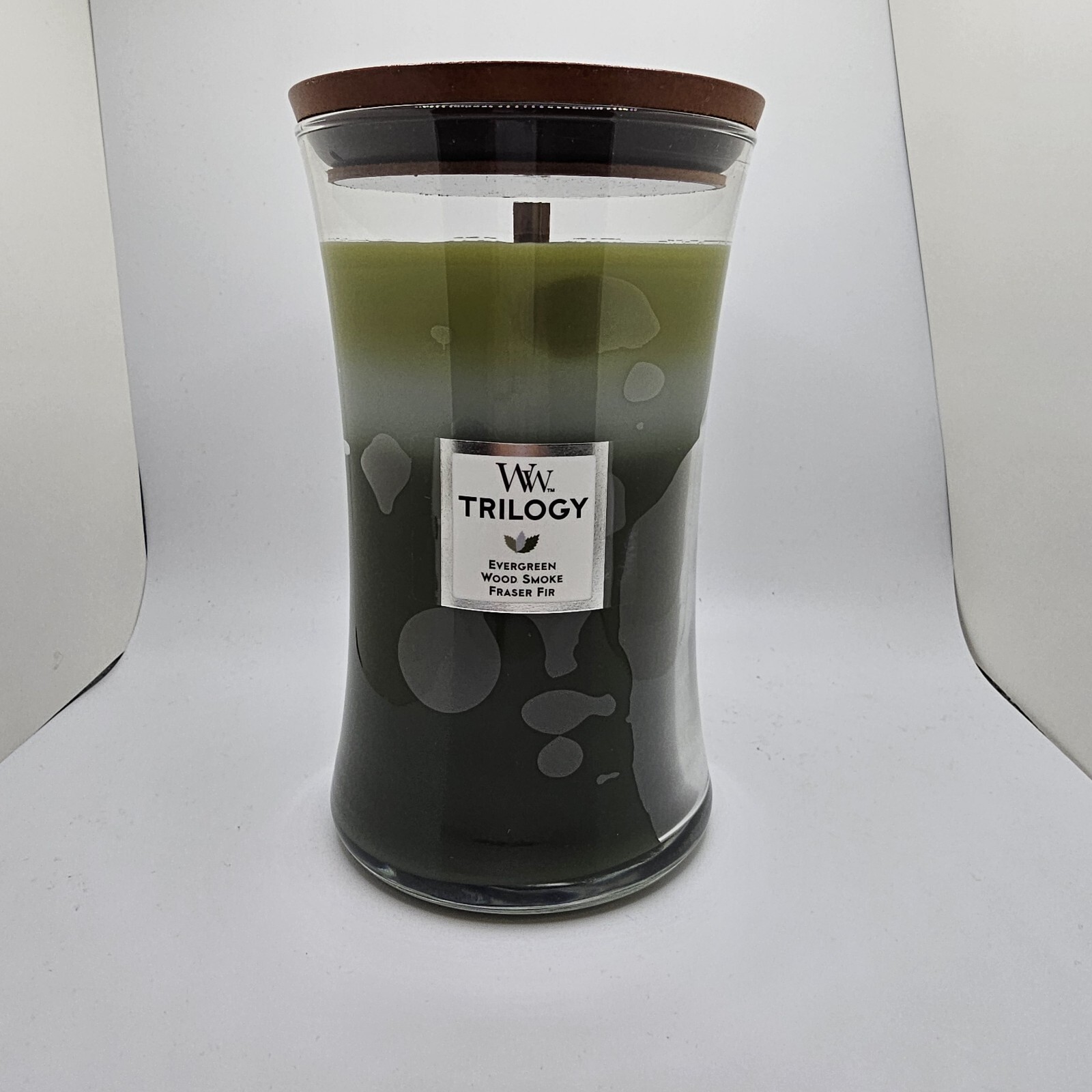 WoodWick Evergreen TRILOGY Large Hourglass Jar Candle 21.5oz New eBay