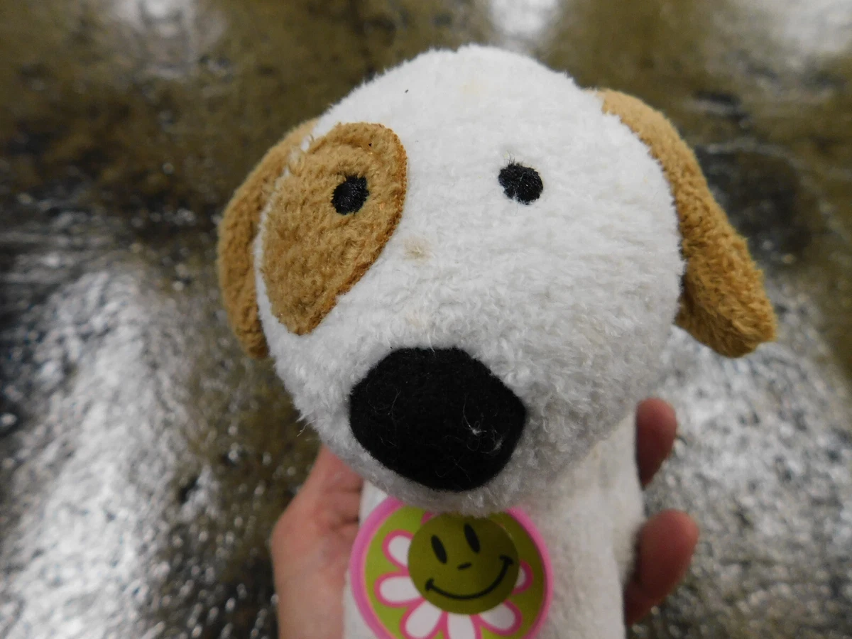 Toys R Us BRUIN Mini Sitting White Tan Puppy Dog Plush Toy Doll