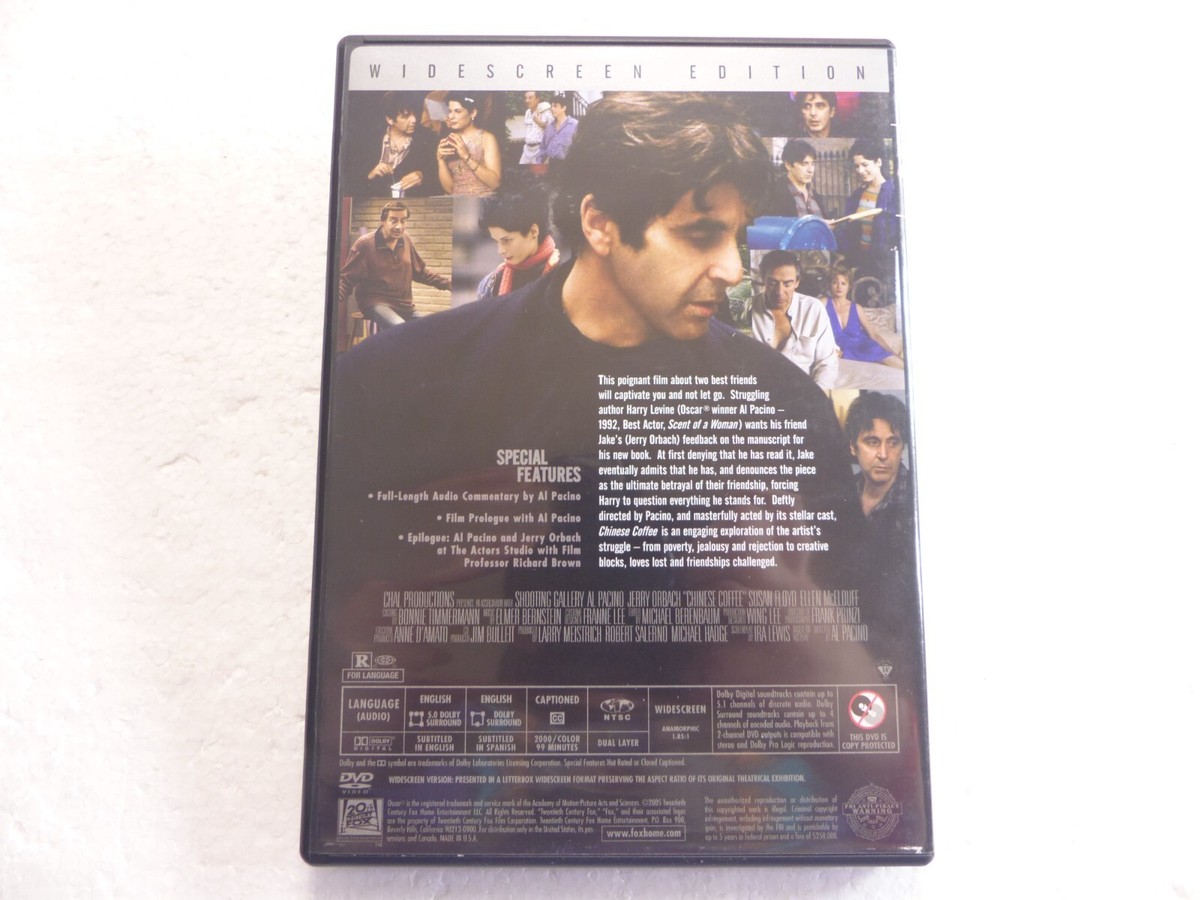 Chinese Coffee (DVD, 2007, 1-Disc) 2000 Al Pacino Indie