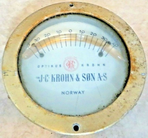 OPTIKUS LISTADO CALIBRE J. C. KROHN & SON A-S NORUEGA INSTRUMENTO GAUGE, MARÍTIMO?