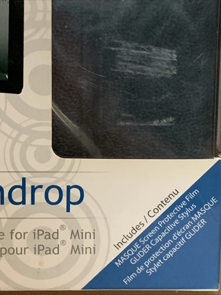 Funda de cuero negra Splash Raindrop para iPad Mini incluye pantalla de máscara Foto 3 de 4
