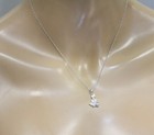 New 925 sterling silver .10ct 18" diamond meditating Yoga woman pendant necklace — photo 10