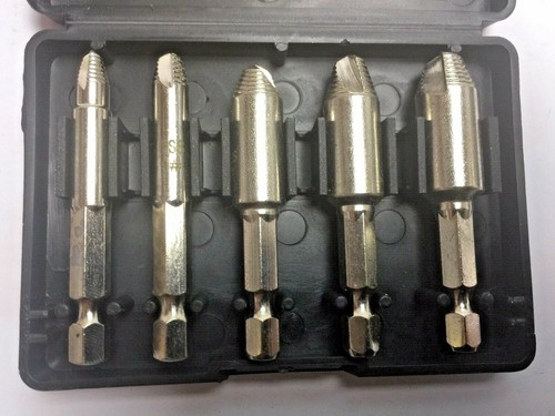 Juego de extractor de tornillo dañado kit removedor fácil de sacar cinco bits velocidad salida HSS - Imagen 5 de 5