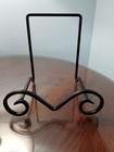 Solid Black Wrought Iron Free Standing Display Stand for Book Plate Picture