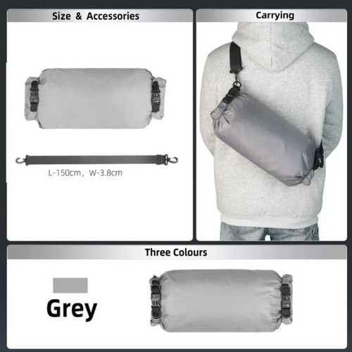 Bolsa de manillar de bicicleta 12L impermeable conjunto de soportes de bicicleta base de bolsa de bicicleta reemplazable - Imagen 12 de 28
