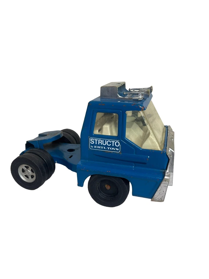 Structo Logging Truck Cab Blue Semi Turbine ERTL Cabover Canada - Image 3 of 4