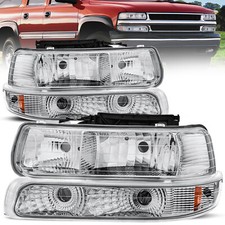 2x Headlights Assembly For 99-02 Chevy Silverado 00-06 Suburban 1500 2500 Tahoe