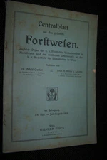 Centralblatt for Forestry Antique Journal 44 JHg 7/8 Issue July August 19