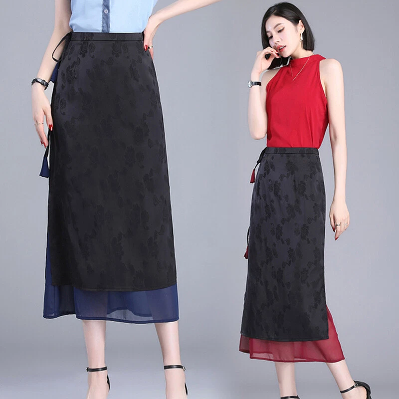 Chiffon skirt clearance zipper