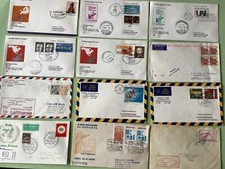 Airmail flight covers 12 mixed items RefA1631