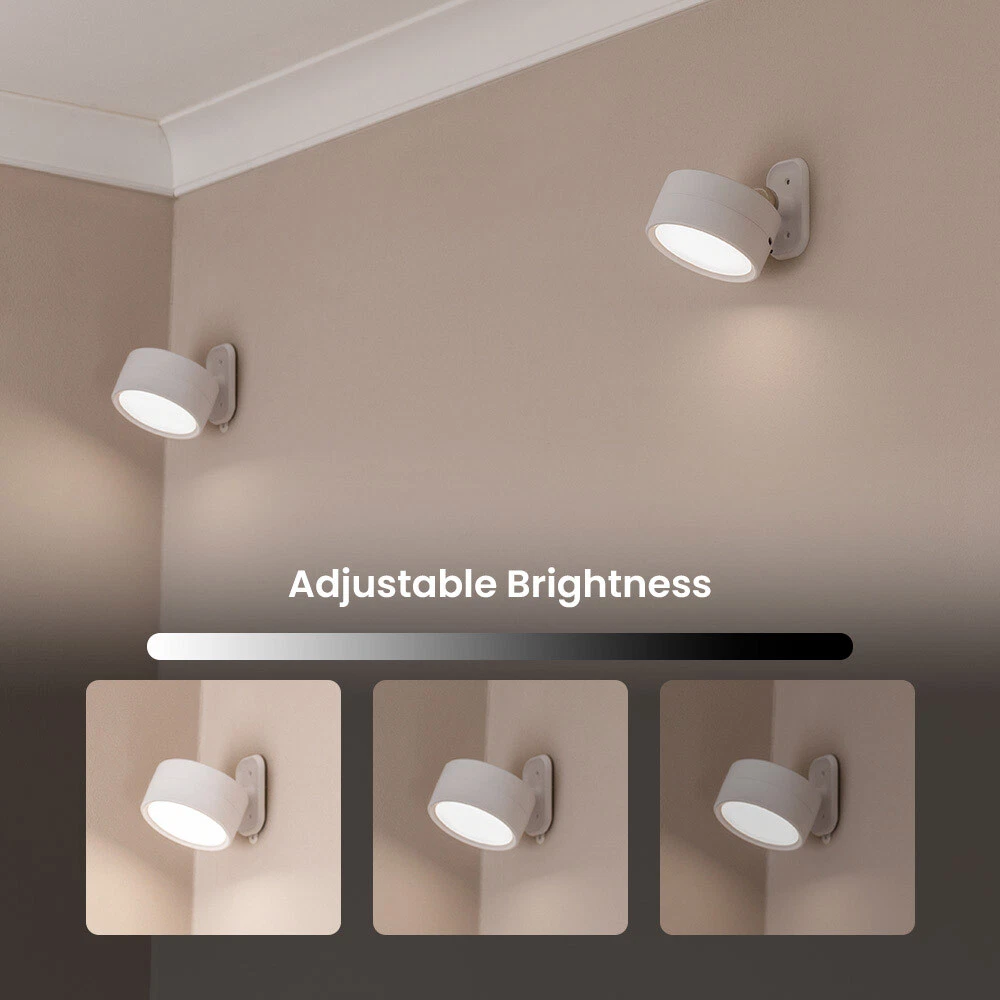 2x Modern Up Down Dimmable Indoor Wall Lamp With Remote