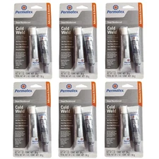 Cold Weld Bonding Compound Set 12oz (6x1oz Resin 6x1oz Hardener Tubes) Permatex