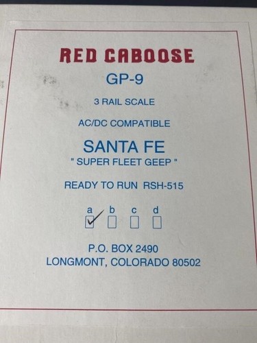 Red Caboose Santa Fe O Gauge GP-9 Diesel Locomotive - Picture 2 of 2